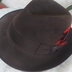 Vintage Dobbs Fifth Avenue New York Men’s Black Fedora Size 7 1/4 Made In USA